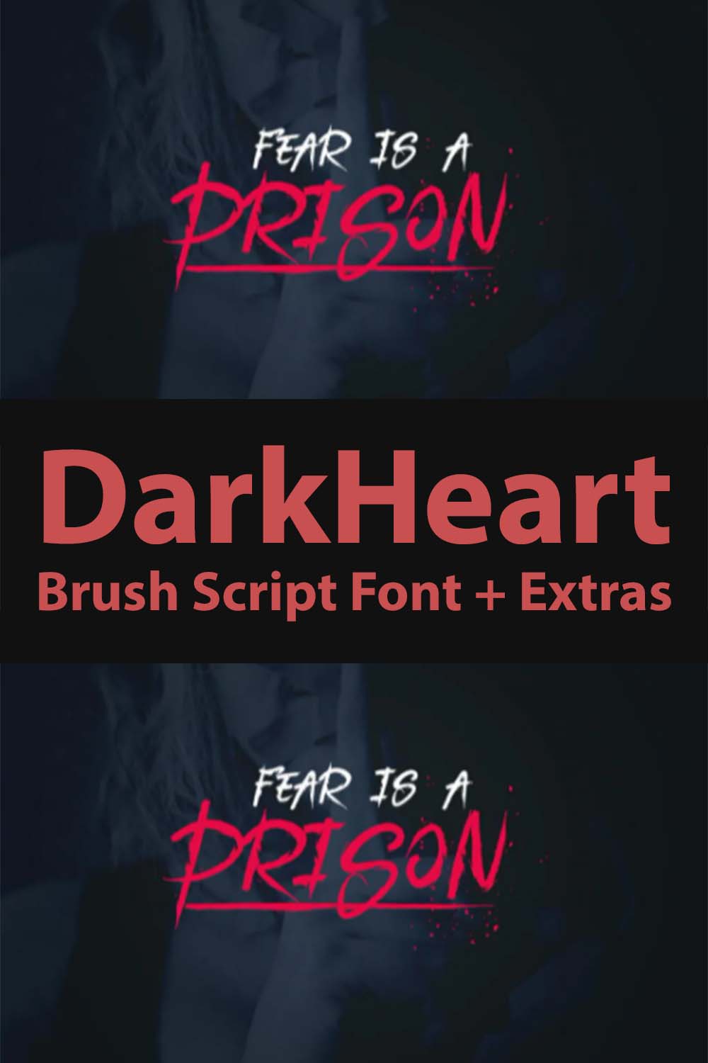 DarkHeart Brush Script Font pinterest.