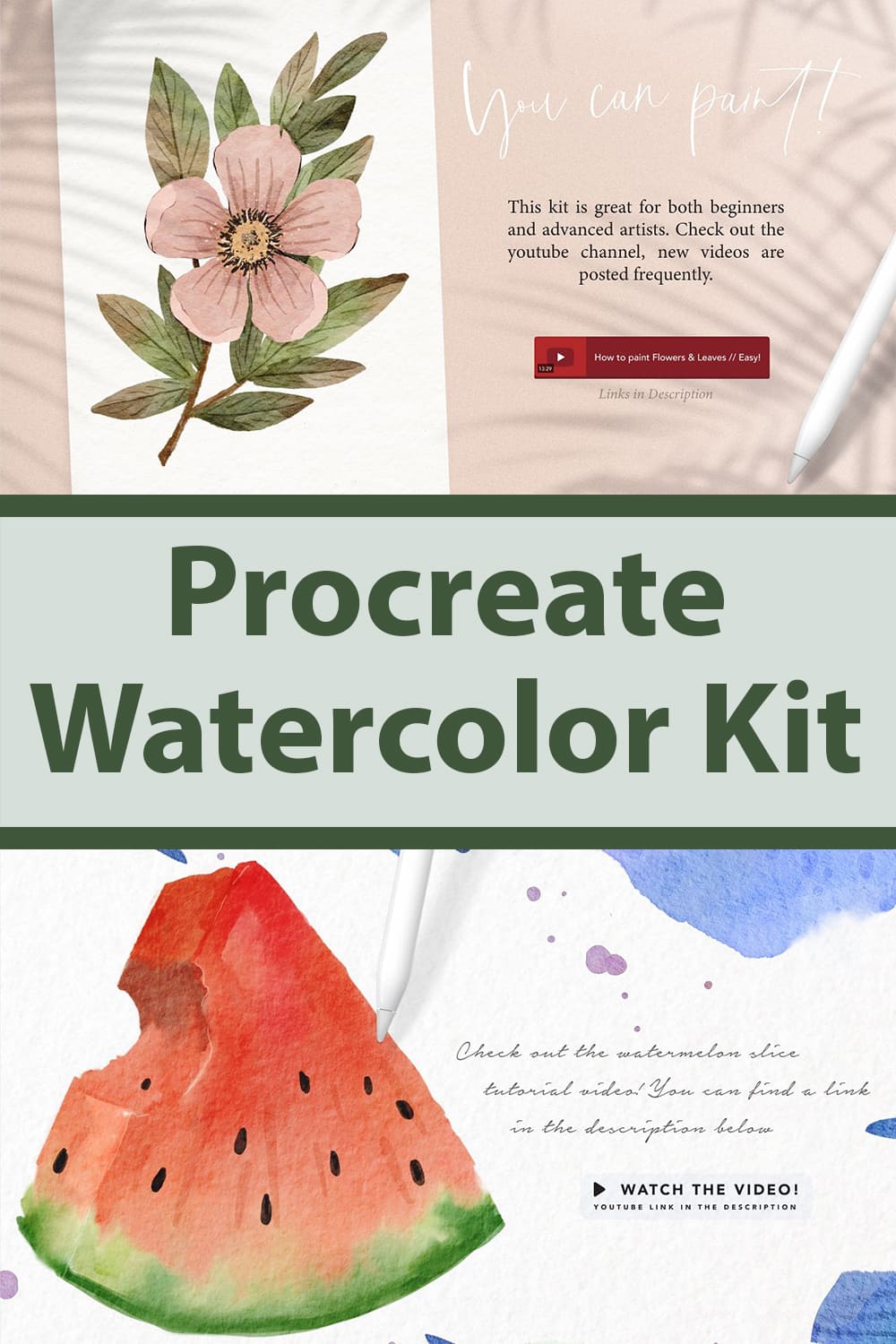 Procreate Watercolor Kit Preview.