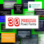 Pixel Fonts Bundle cover image.