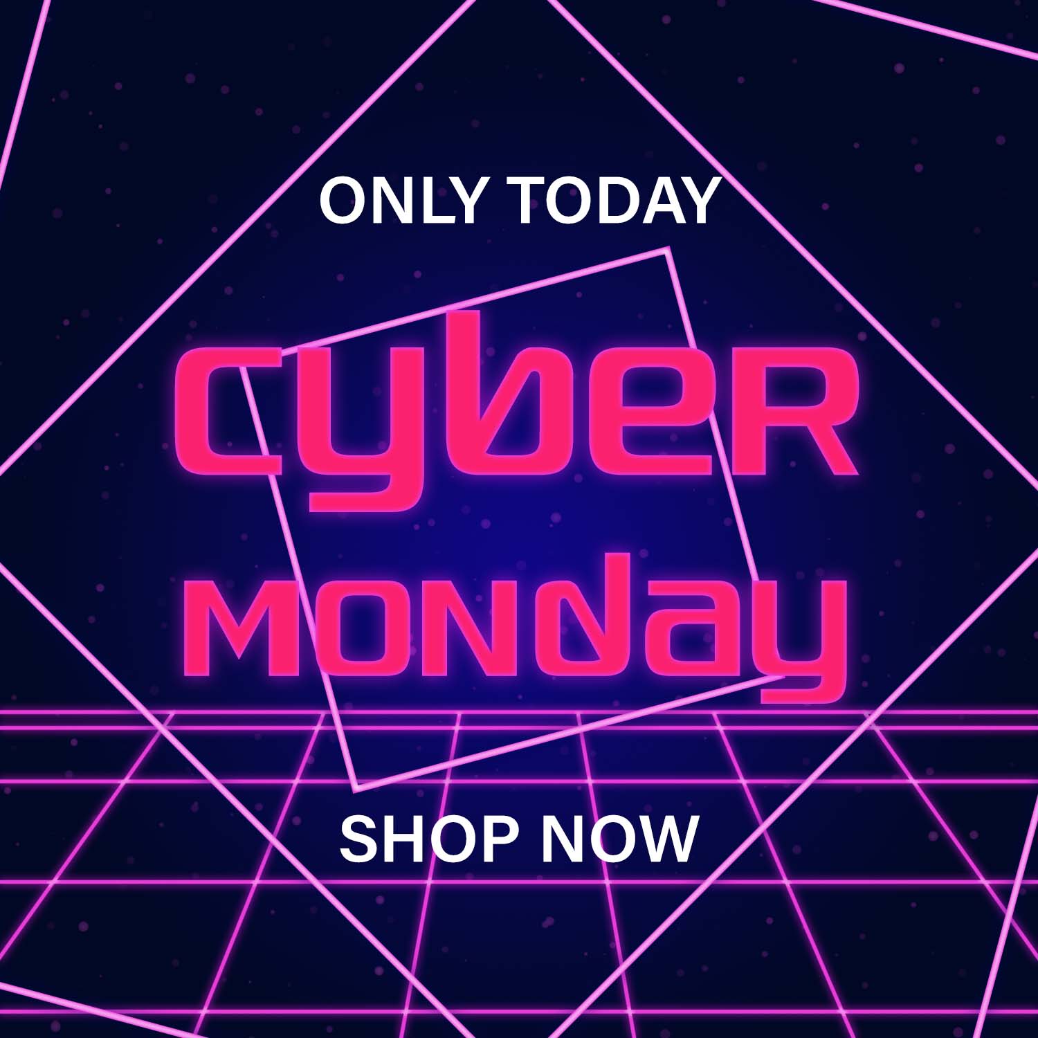 Retro Futuristic Cyber Monday Free Vector | Master Bundles