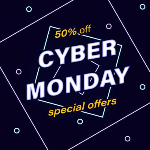 Free Colorful Cyber Monday Flat Design. cover image.