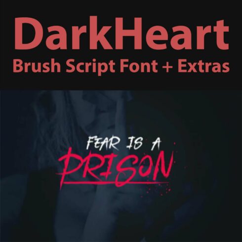 DarkHeart Brush Script Font cover image.