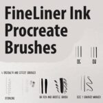 FineLiner Ink Procreate Brushes Preview.