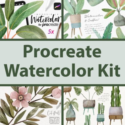 Procreate Watercolor Kit - "Cute Florals!".