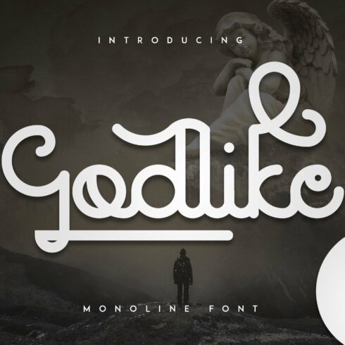 Godlike Font + 10 Logo Templates cover image.