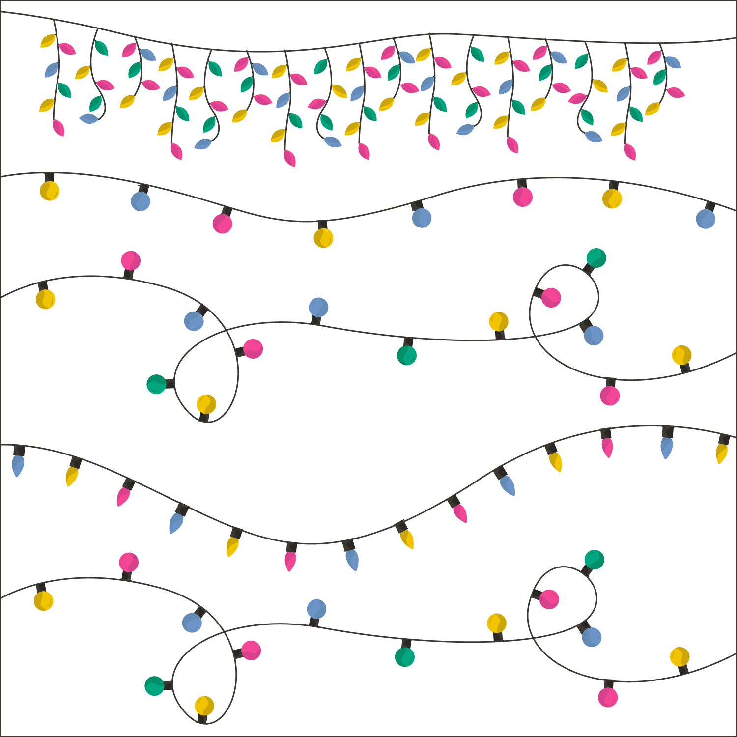 Christmas Lights SVG Pack preview image.