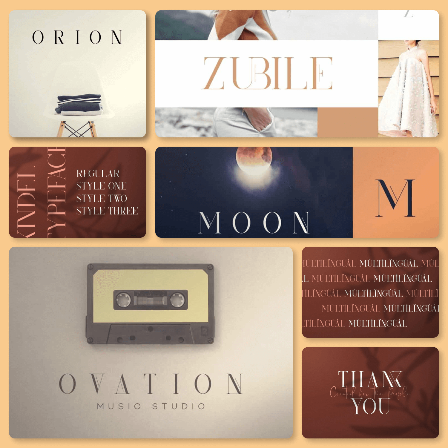Kindel – Serif Typeface 4 Styles preview image.