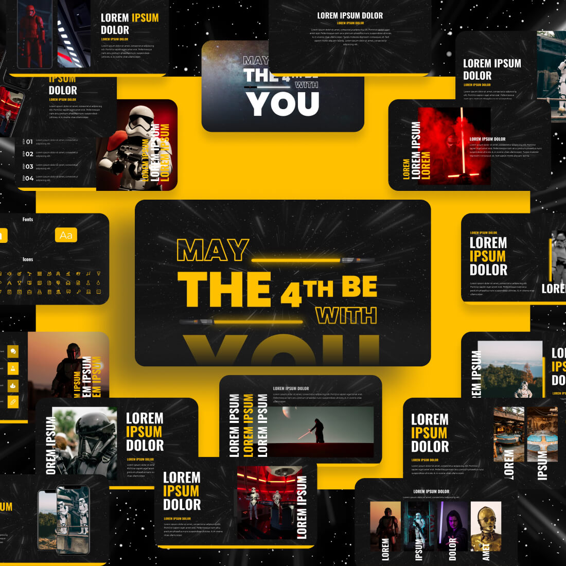May4th Star Wars Google Slides Theme preview image.