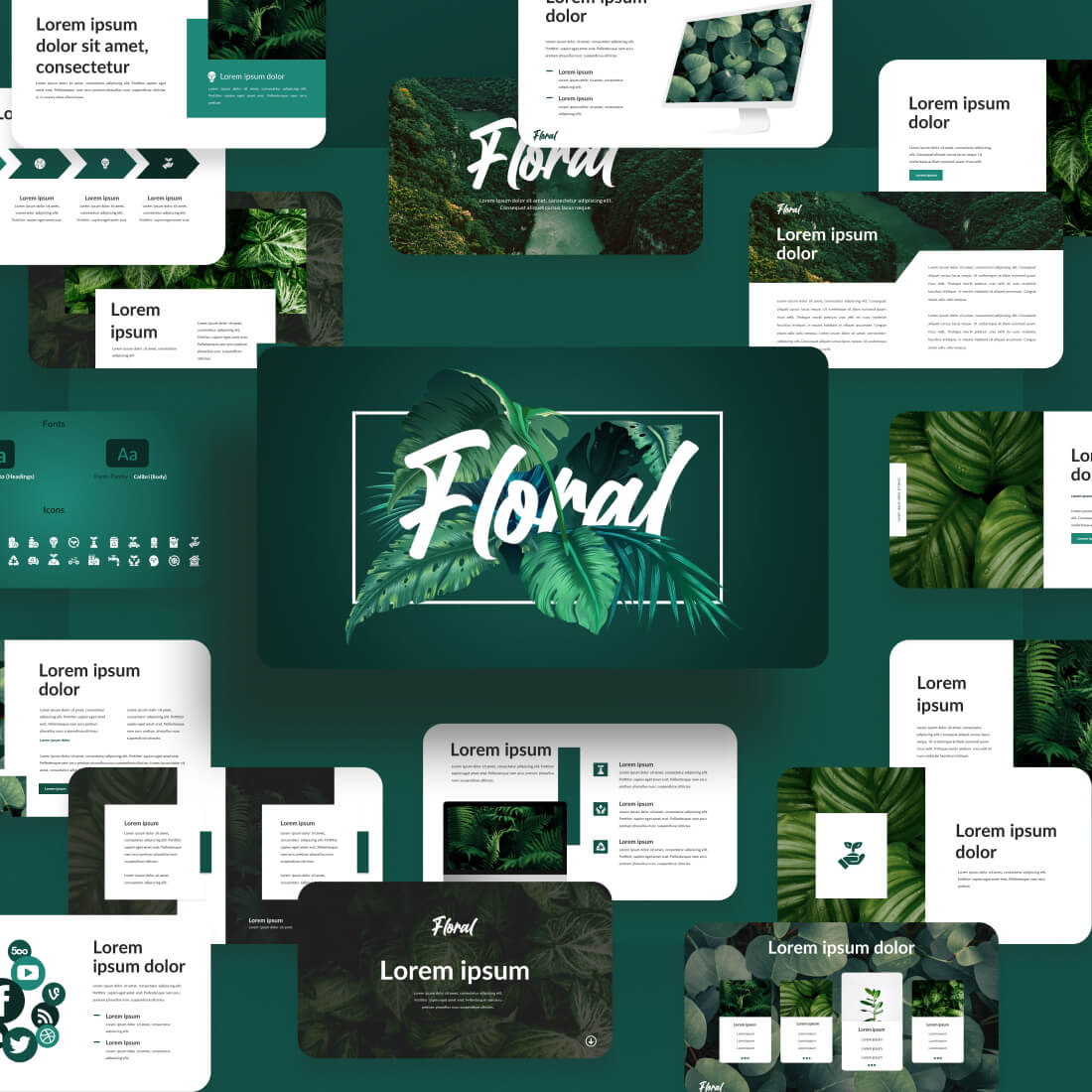 Nature Floral Powerpoint Template