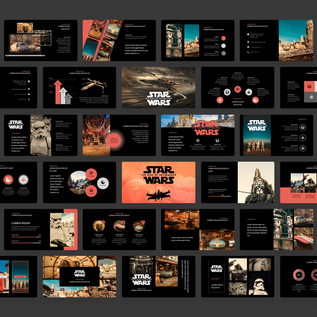 XWing Star Wars Keynote Template cover.