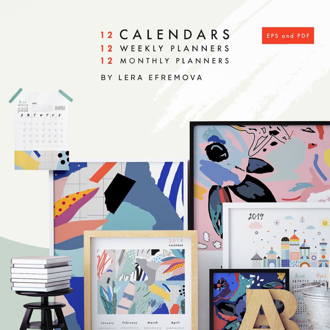 2019 calendars planners cover