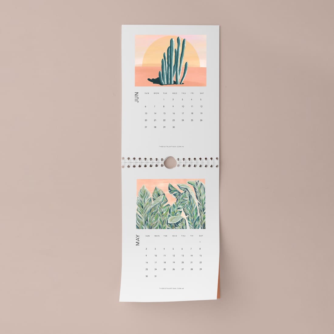 2022 calendar indesign template preview image.