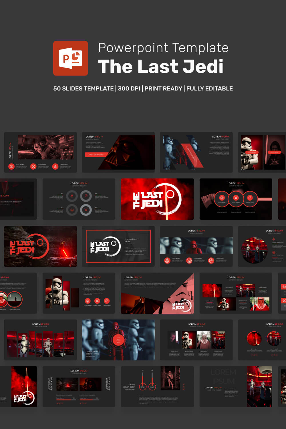 the last jedi powerpoint template 1000h1500