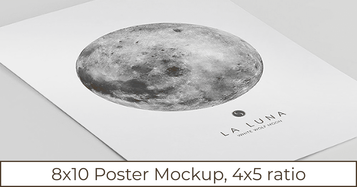 8x10 Poster Mockup 4x5 ratio facebook image.