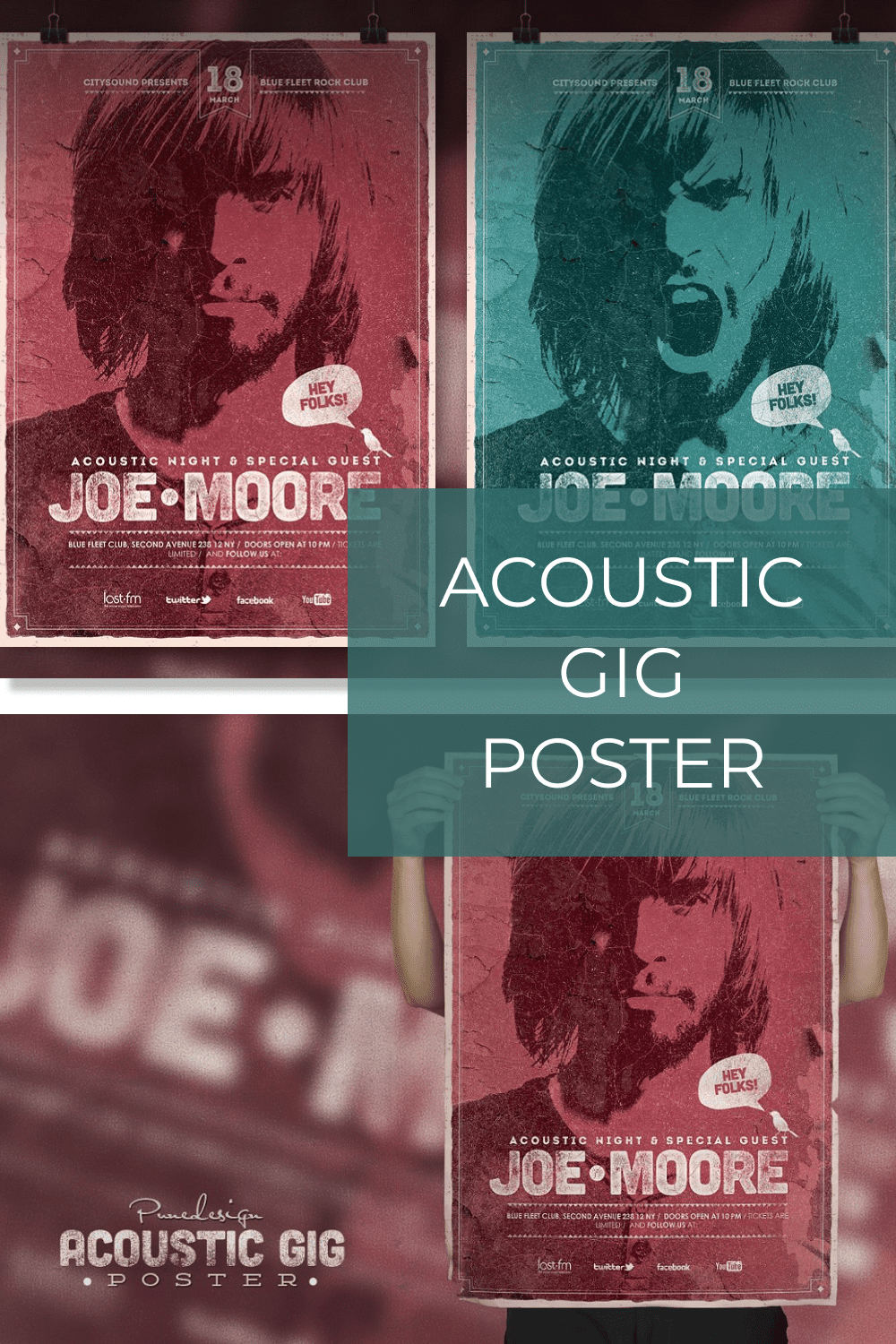 Acoustic GIG Poster pinterest image.