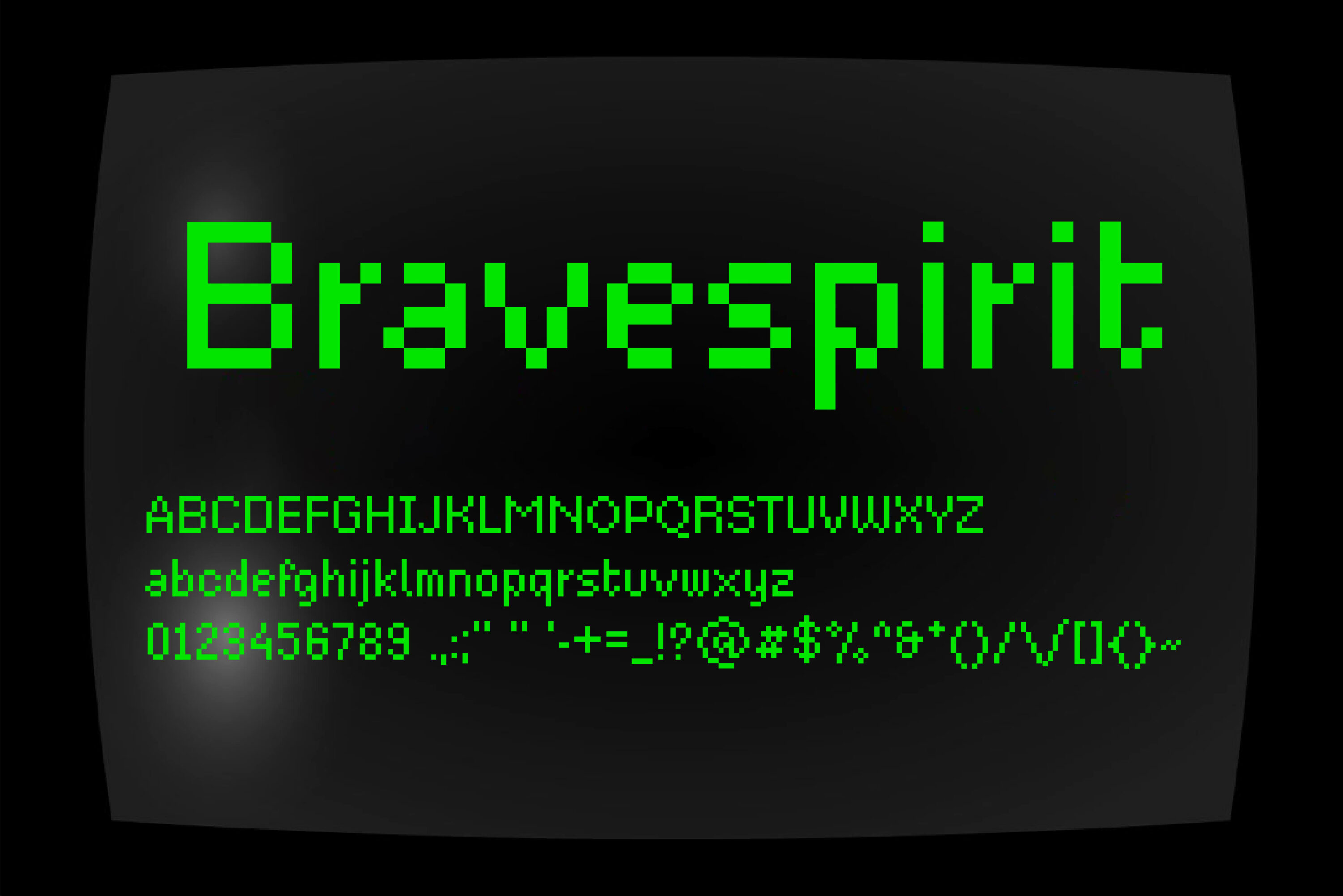 Bravespirit pixel font.