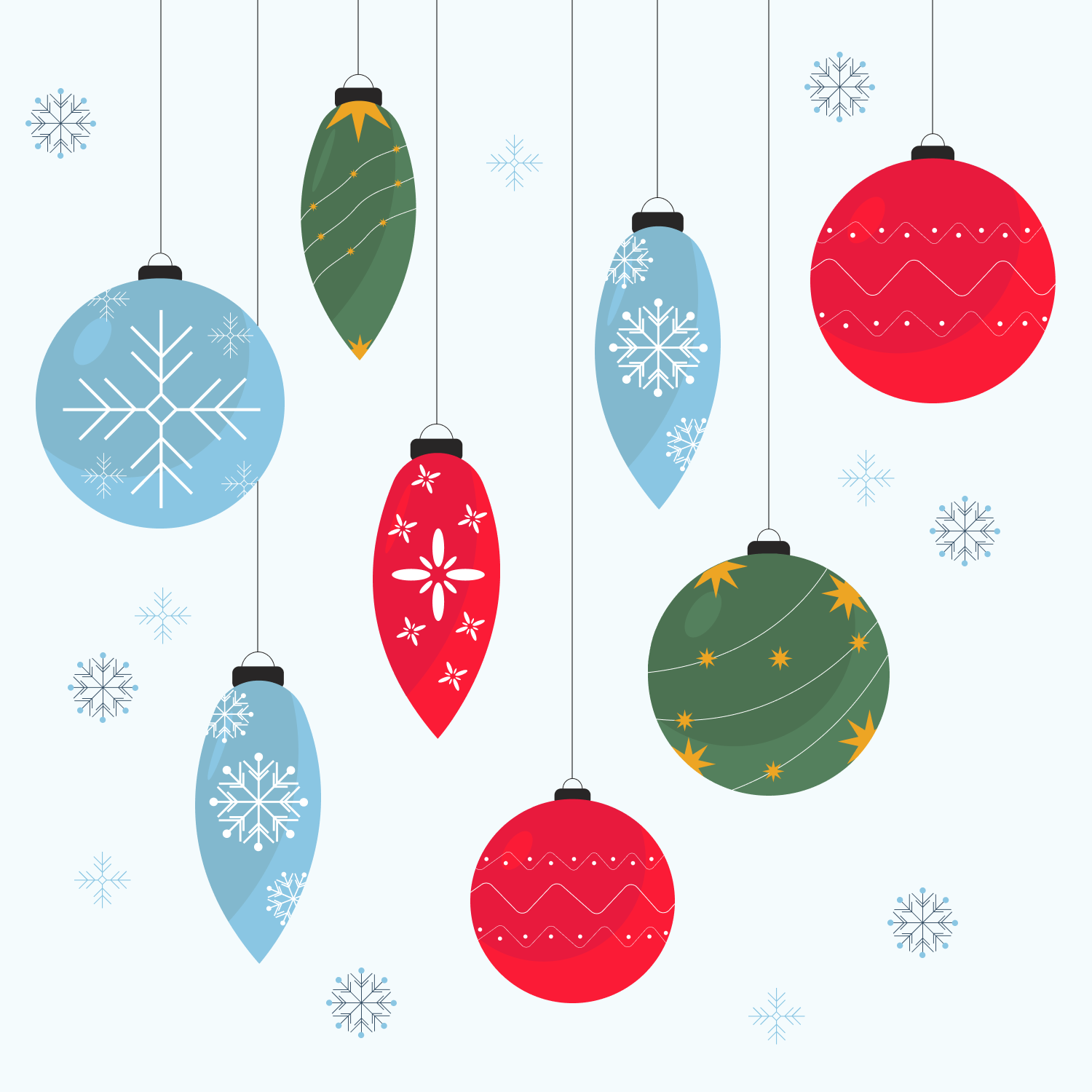 Christmas Decorations SVG Pack preview image.