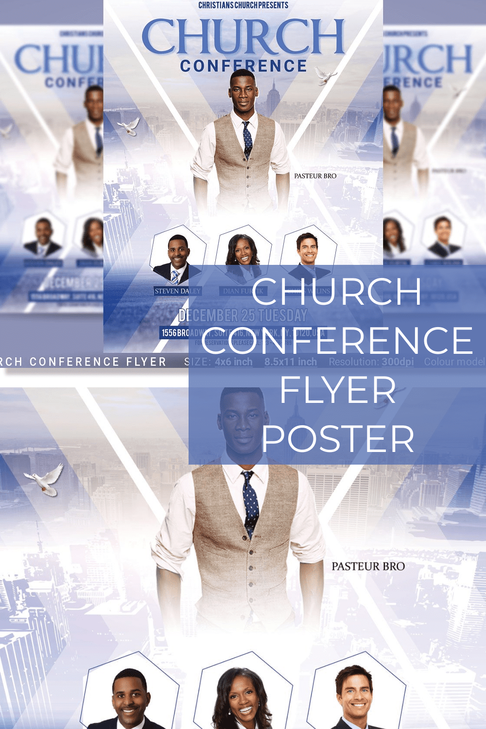 Church Conference Flyer Poster pinterest image.