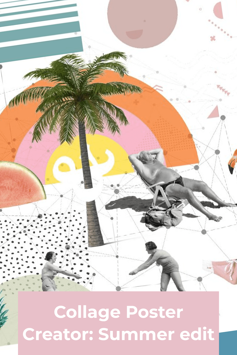 Collage Poster Creator Summer edit pinterest image.