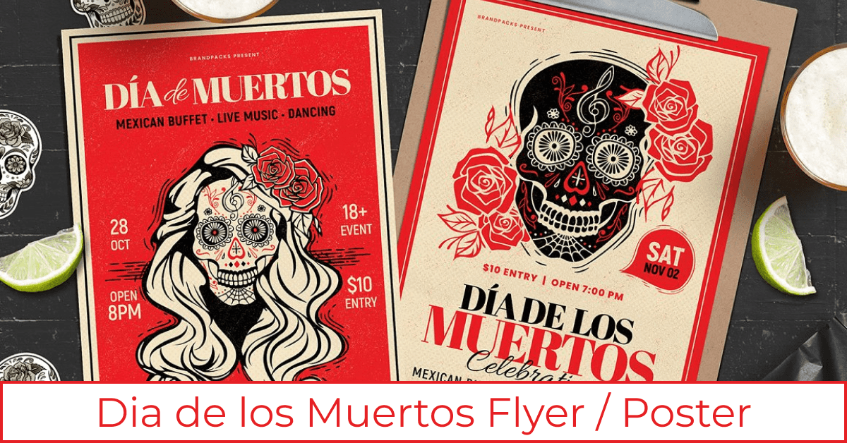 Dia de los Muertos Flyer Poster facebook image.