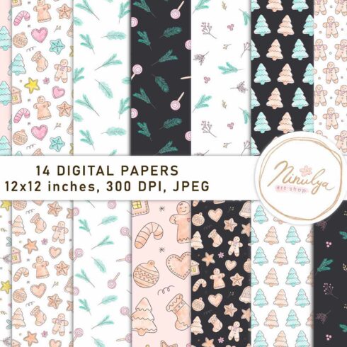 3 Seamless Colorful Patterns with Hearts: Valentines Day