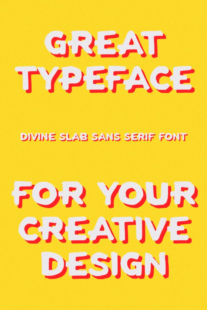 MasterBundles Divine Slab Sans Serif Font Pinterest Collage Image with Example Phrase.