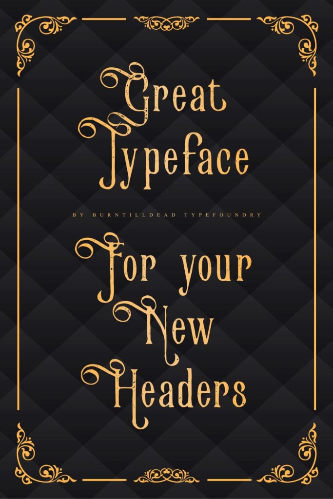 MasterBundles Pinterest Collage Image with Example Phrase using Victorian Parlor Free Font.
