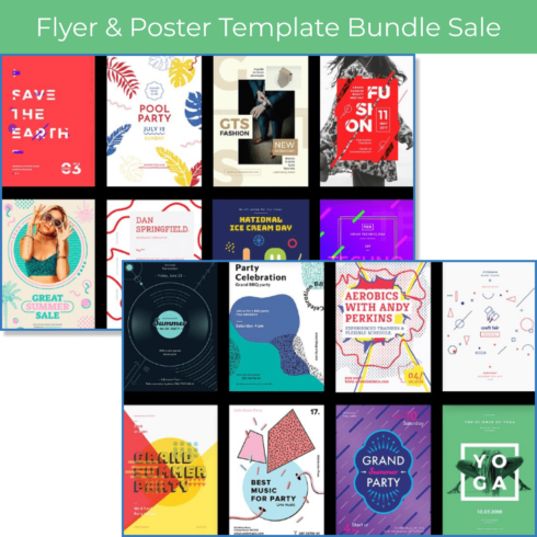 Flyer Poster Template Bundle Sale cover 1500x1500 1