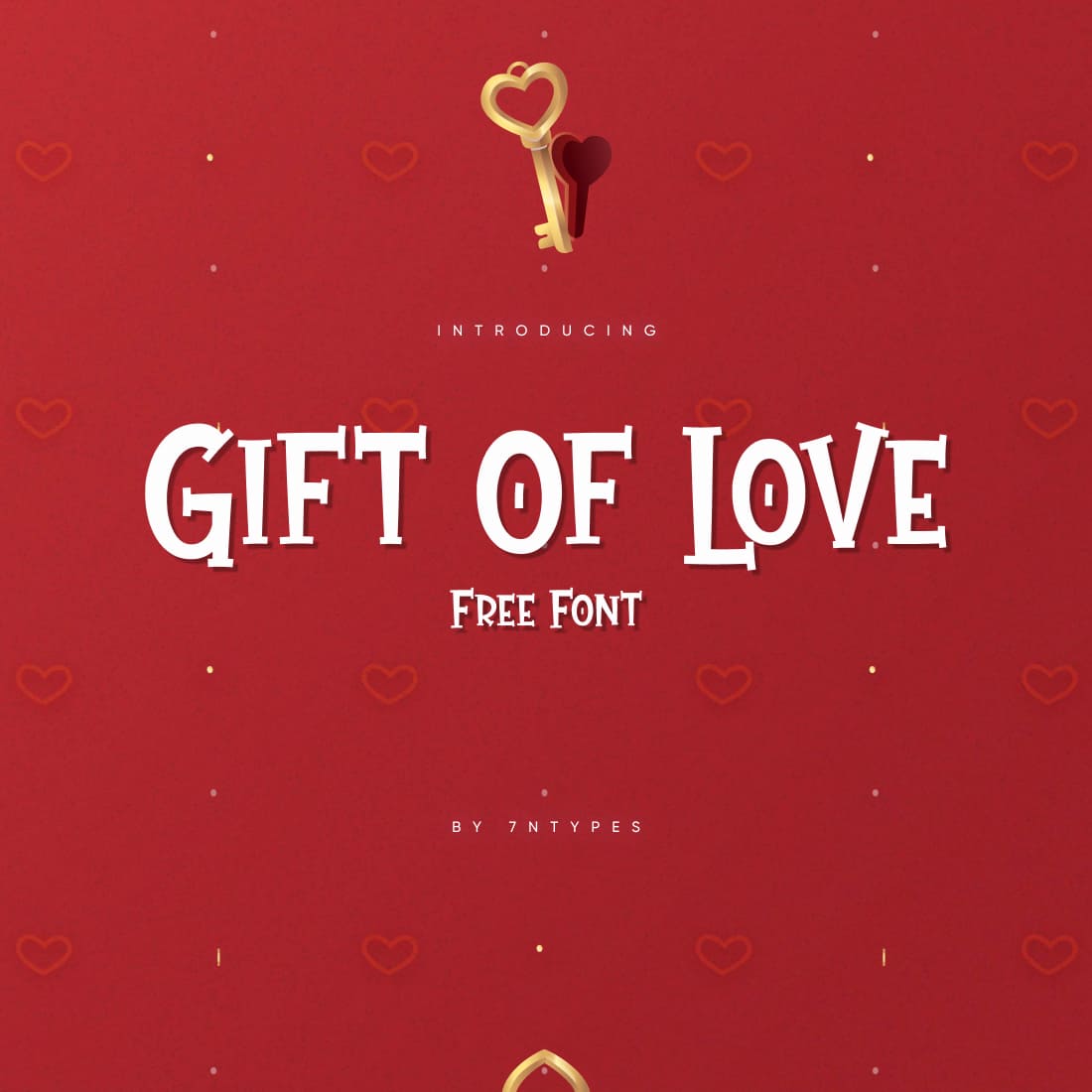 Gift Of Love Free Font Main MasterBundles Red Cover.