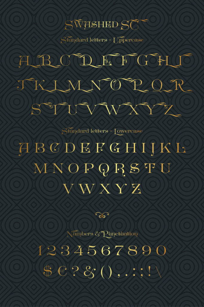 Great Victorian Free Font Swashed SC Alphabet Preview by MasterBundles.