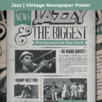 Jazz Vintage Newspaper Poster cover 1500x1500 1