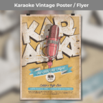 Karaoke Vintage Poster Flyer cover image.
