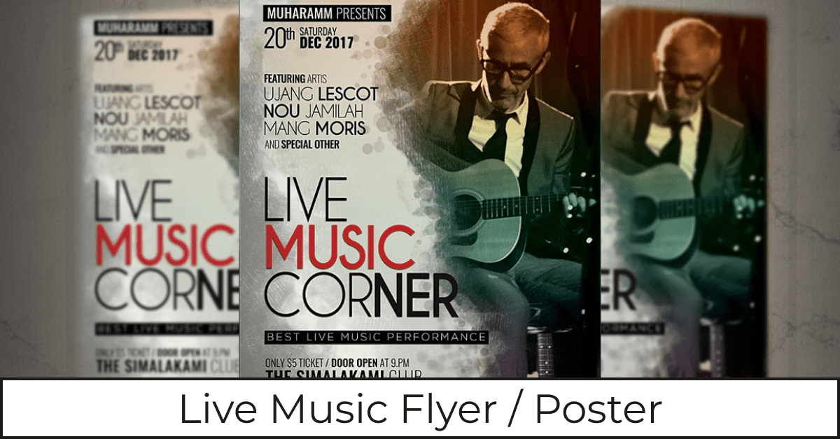 Live Music Flyer Poster Facebook image.