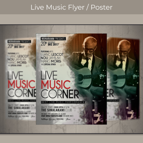 Live Music Flyer Poster cover 1500x1500 1