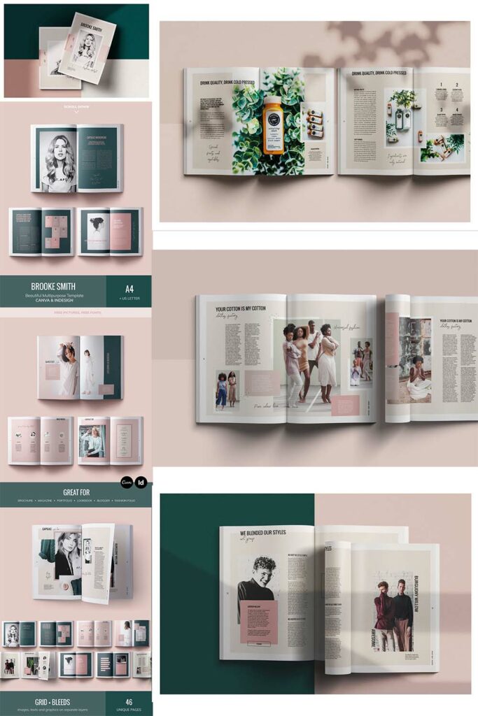 Magazine / CANVA, INDD / Brooke – MasterBundles