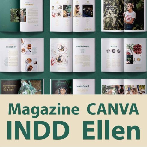 Magazine CANVA INDD Ellen cover image.