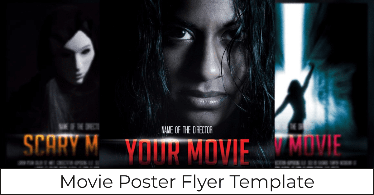 Movie Poster Flyer Template facebook image.