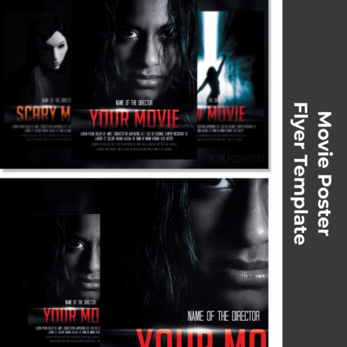 Movie Poster Flyer Template preview image.