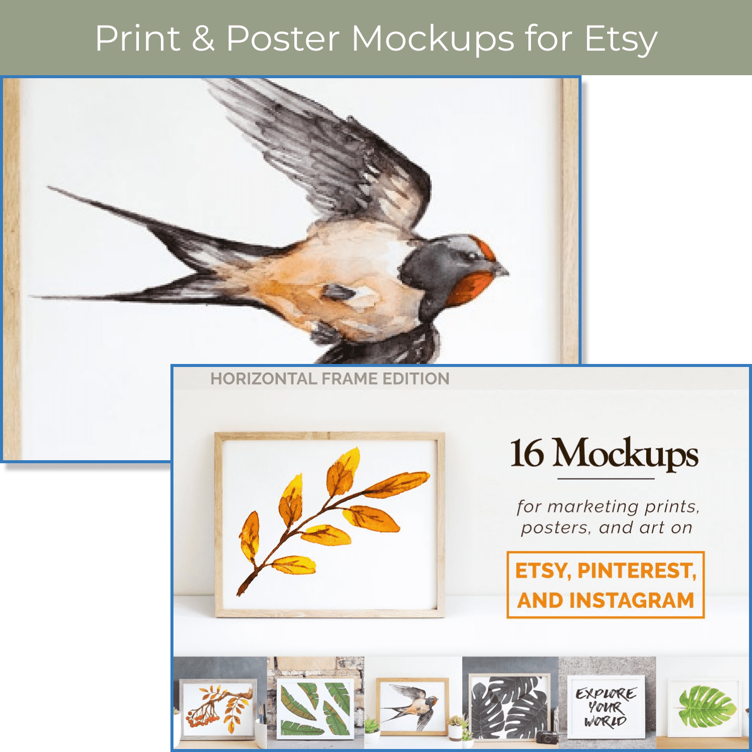 Print Poster Mockups for Etsy cover image.