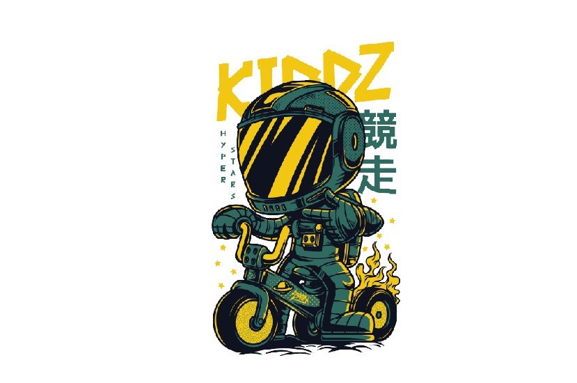 Kidz Bike T-shirt Design.