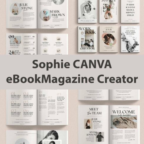 Sophie CANVA eBookMagazine Creator cover image.