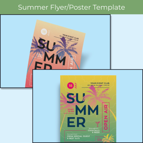 Summer FlyerPoster Template cover image.