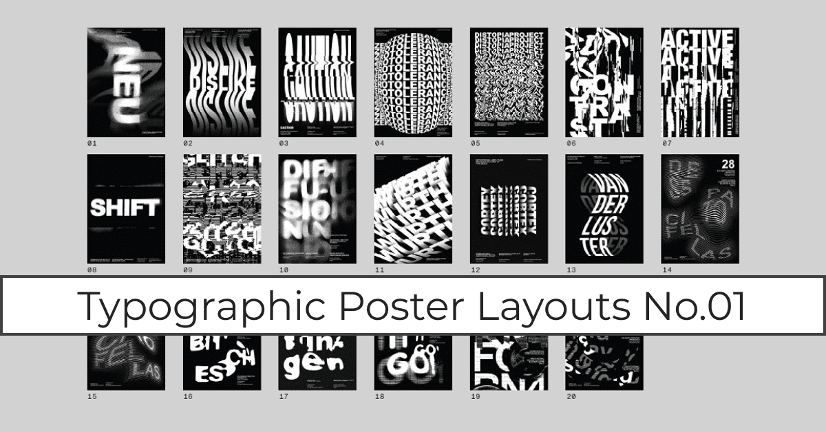 Typographic Poster Layouts No.01 Facebook image.