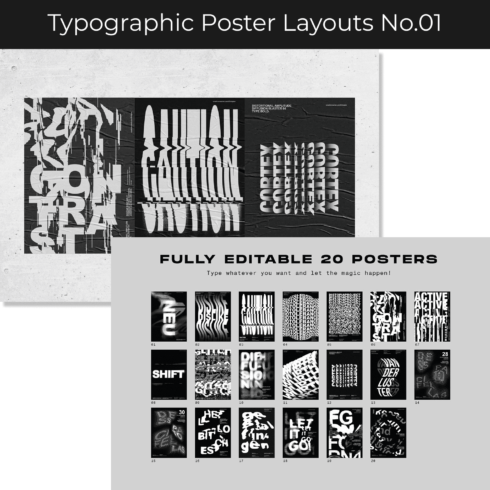 Typographic Poster Layouts No.01 cover image.