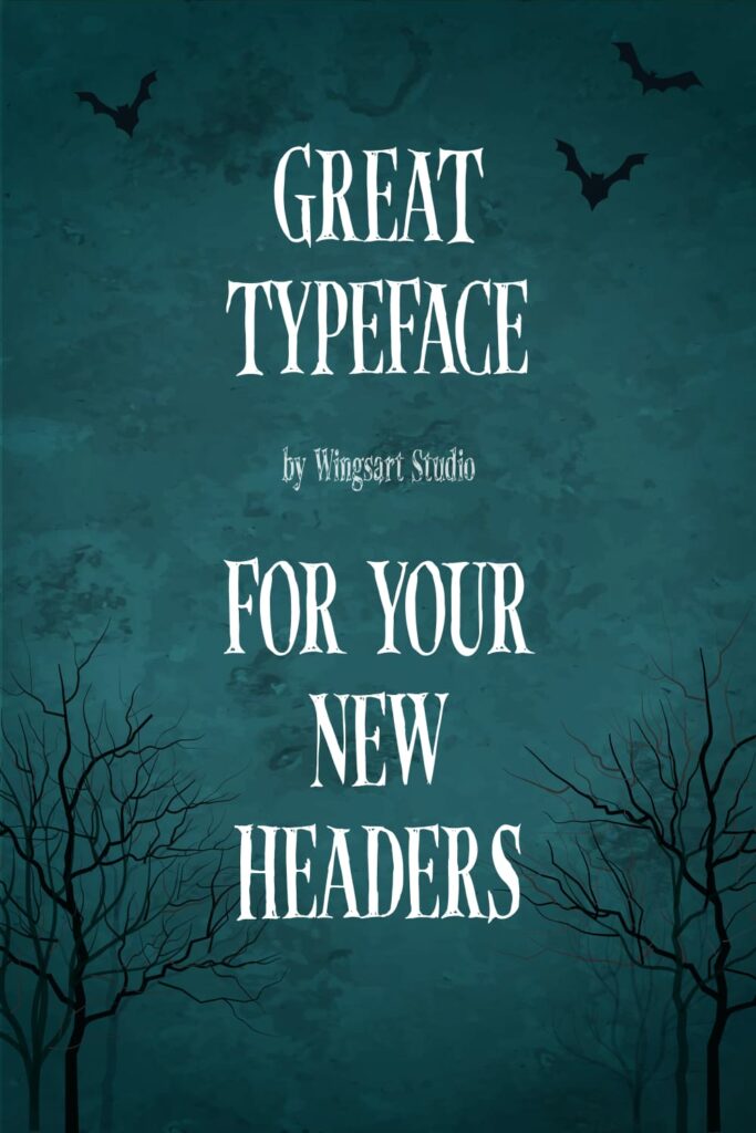 MasterBundles Pinterest Preview with Unfinished Scream Free Font Example Phrase..