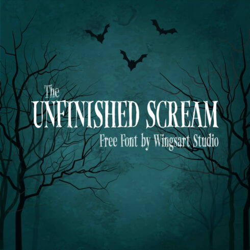 Unfinished Scream Free Font MasterBundles Main Cover.