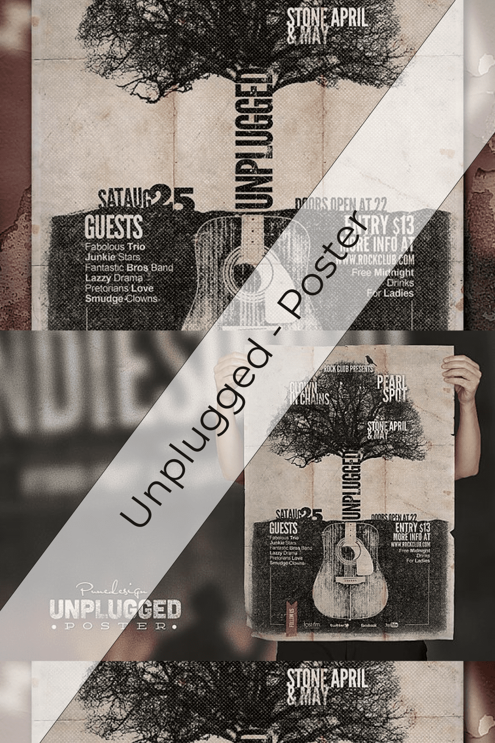 Unplugged Poster Pinterest image.