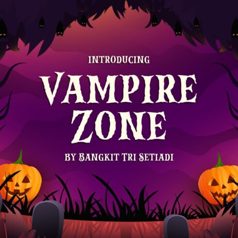 Vampire Zone Free Font MasterBundles Cool Main Cover.