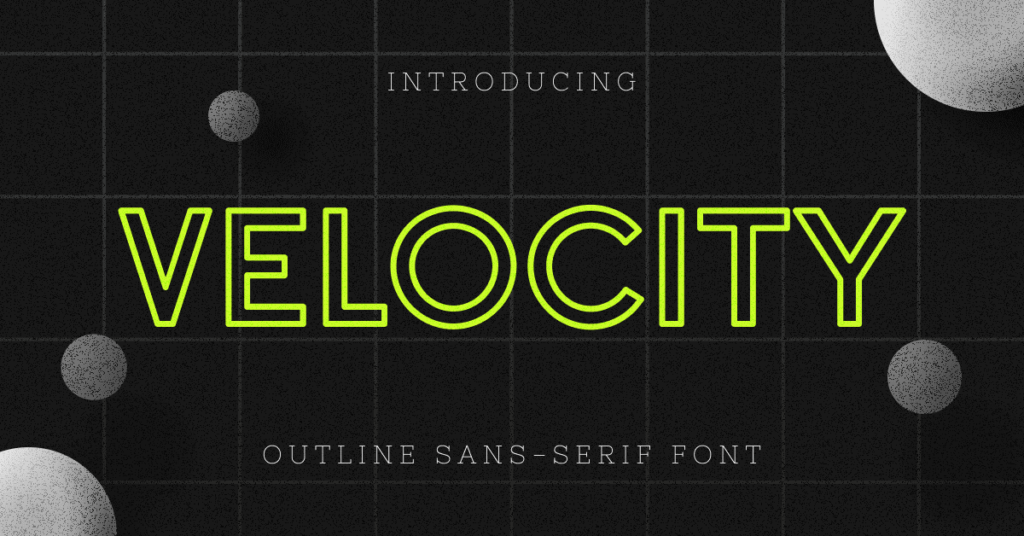 Velocity Outline Sans Serif Font Facebook Collage Image by MasterBundles.