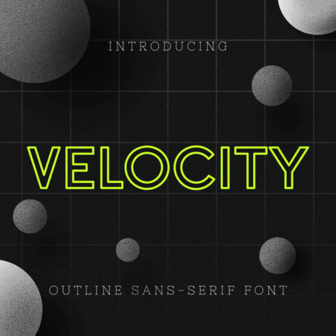 Velocity Outline Sans Serif Font Main Cover by MasterBundles.
